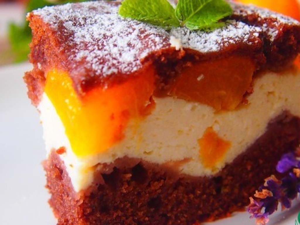 Рецепт дня: Аппетитный творожный пирог с абрикосами