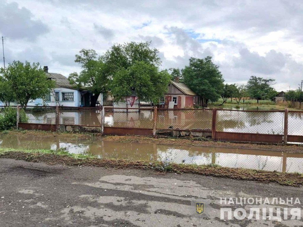 В Херсонской области в результате ливневого дождя затопило село (ФОТО)
