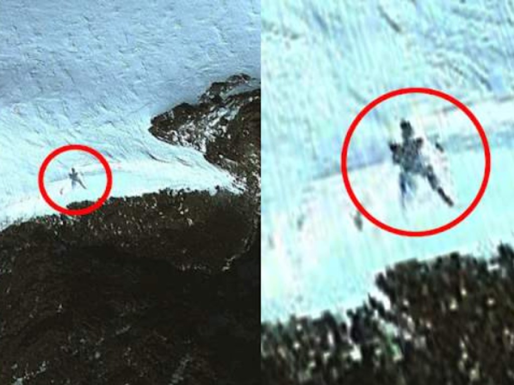 Известный уфолог разглядел на снимках Антарктиды гиганта (ФОТО, ВИДЕО)