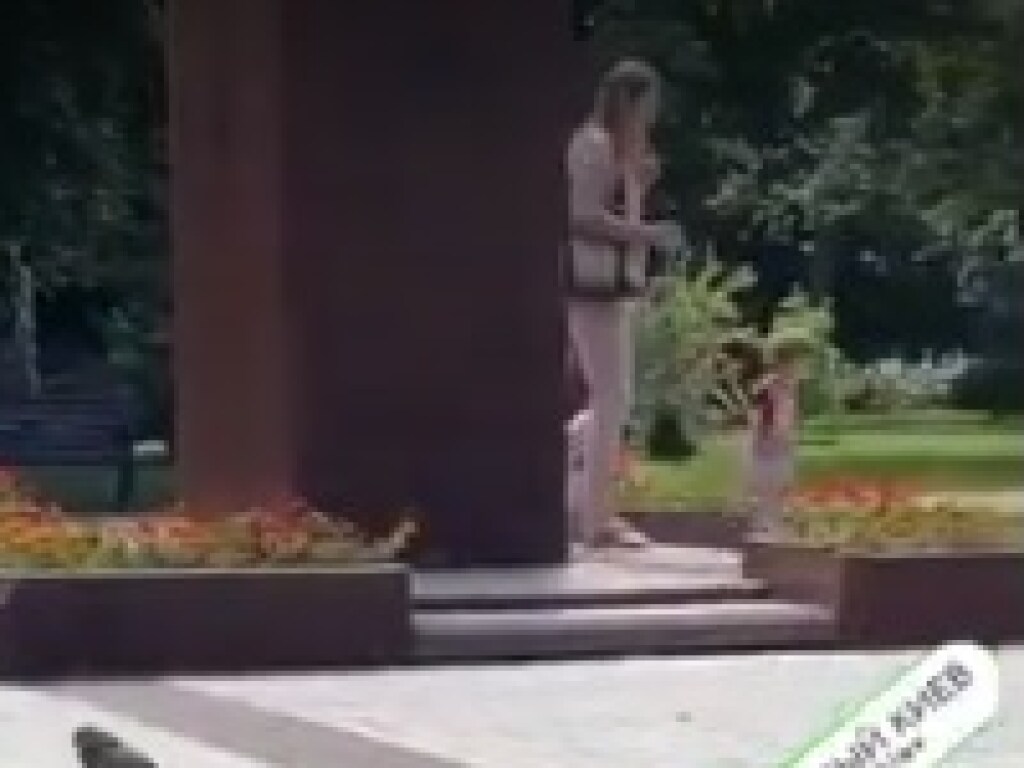 В одном из столичных парков женщина «выгуливала» ребенка на поводке (ВИДЕО)