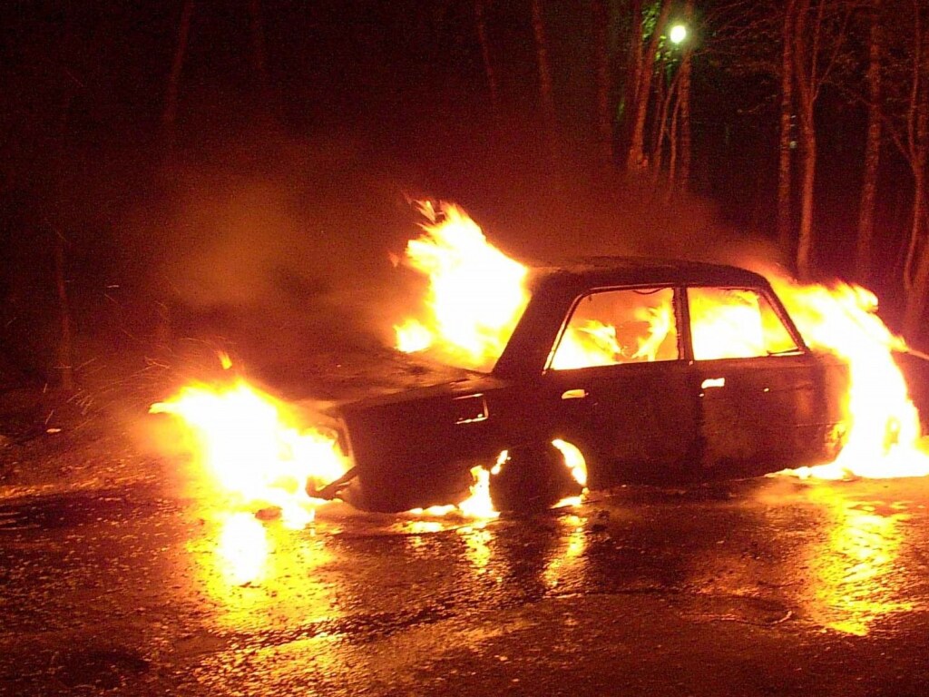 На косе в Бердянске сгорел «ВАЗ»