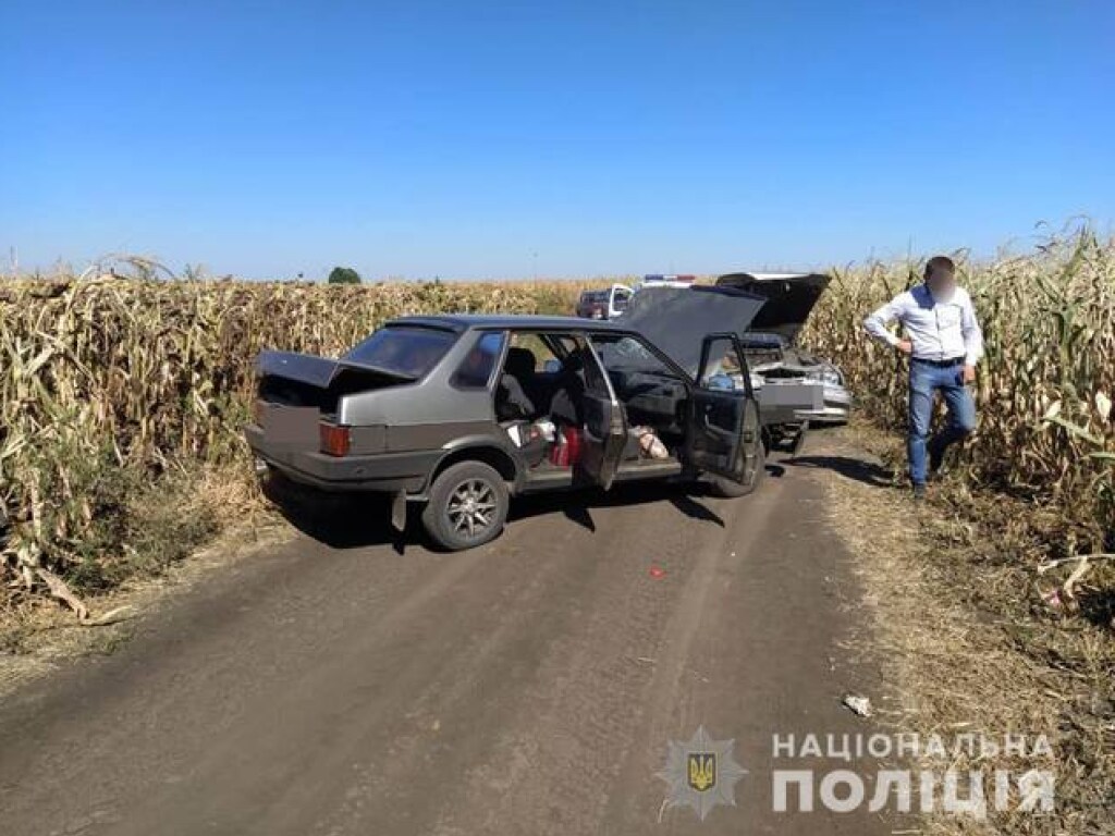 На поле в Харьковской области столкнулись два авто: женщину госпитализировали (ФОТО)