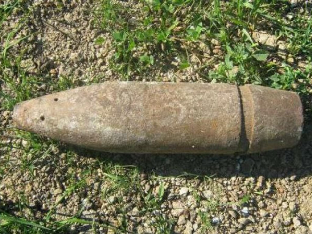 Возле столичного Голосеевского парка обнаружили артиллерийский снаряд времен Второй мировой войны (ФОТО)
