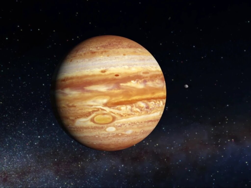 Гигантское пятно на Юпитере, которое постоянно меняет цвет, удалось заснять на камеру (ВИДЕО)