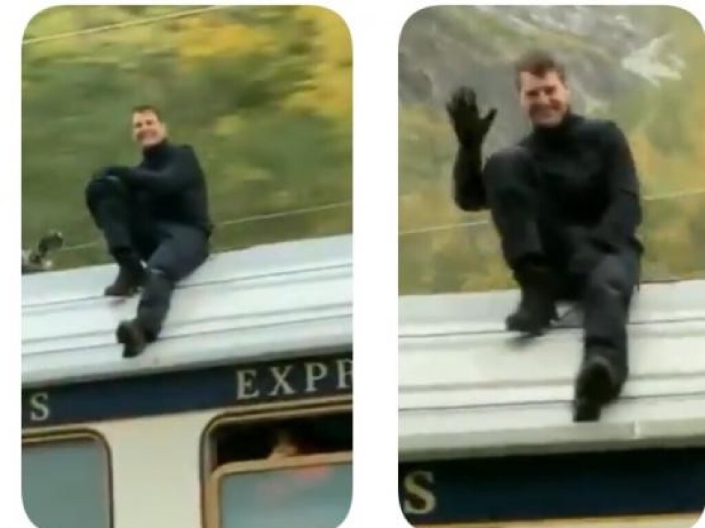 58-летний Том Круз в Норвегии проехался на крыше поезда (ФОТО)