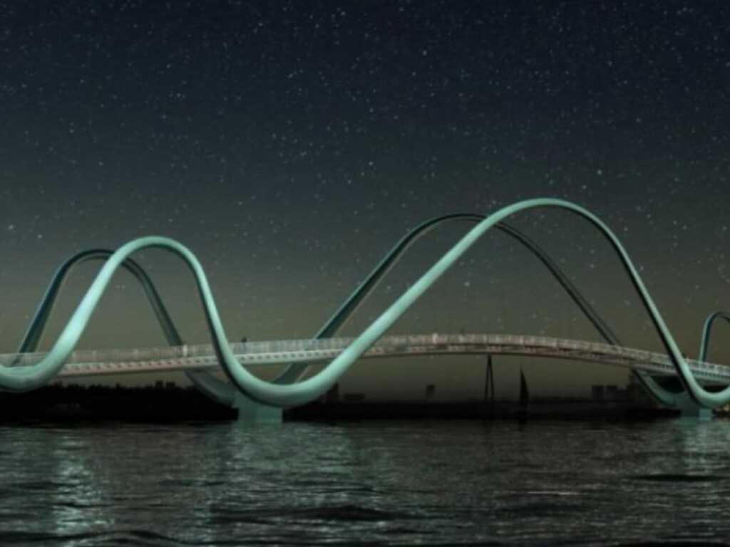 В Киеве появится новый пешеходный мост: он соединит остров «Оболонский» с набережной (ФОТО)