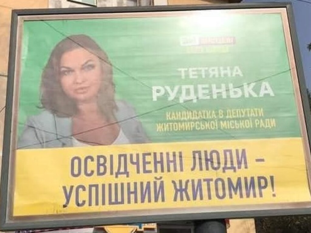 На Житомирщине обнаружили сразу два ошибки на политическом билборде (ФОТО)