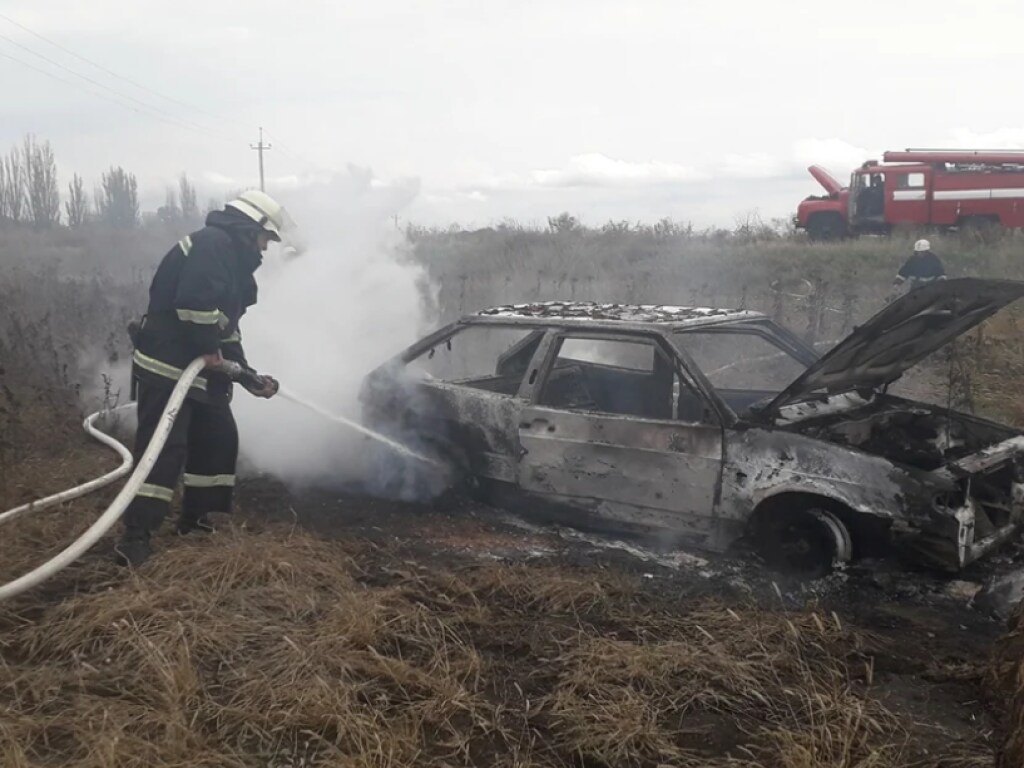 В Николаевской области на ходу сгорело авто «Лада» (ФОТО)