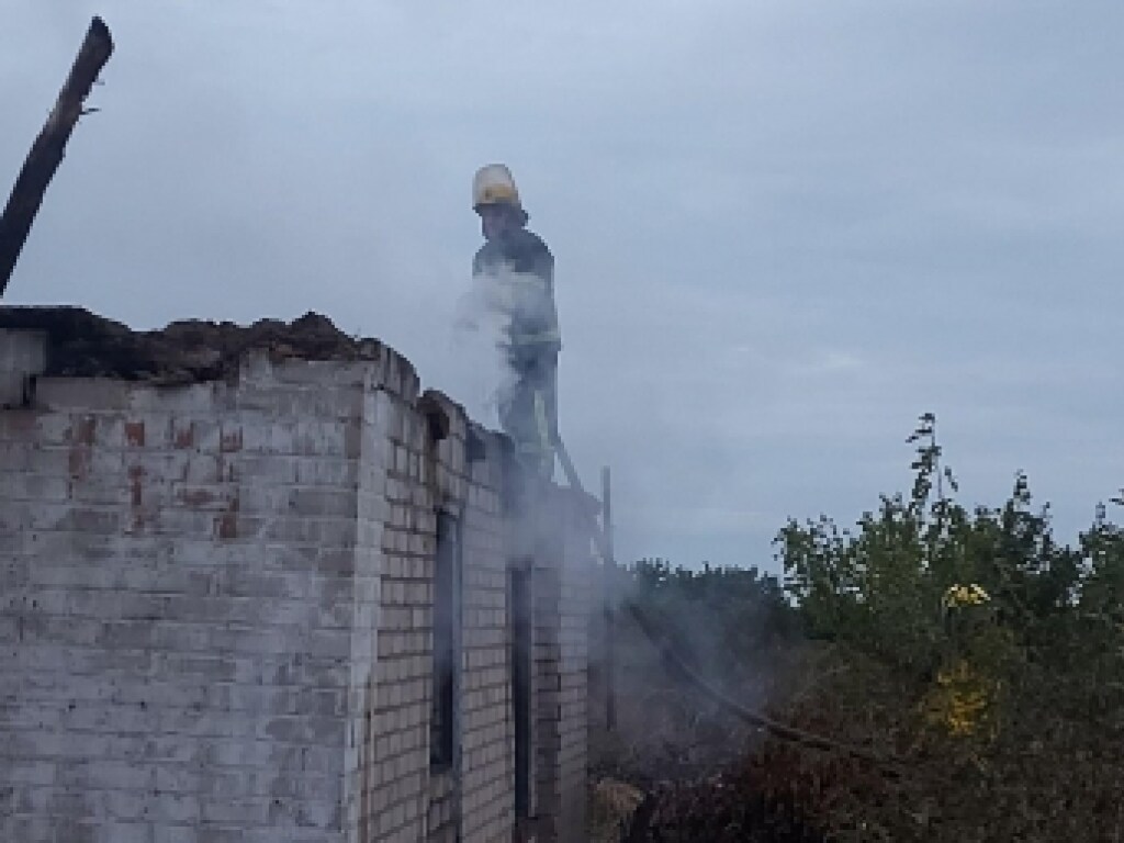 Под Мелитополем пожарные вытащили женщину из огня (ФОТО)