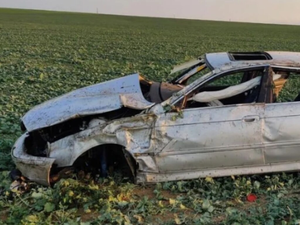 В Николаевской области перевернулся BMW: водитель погиб на месте (ФОТО)