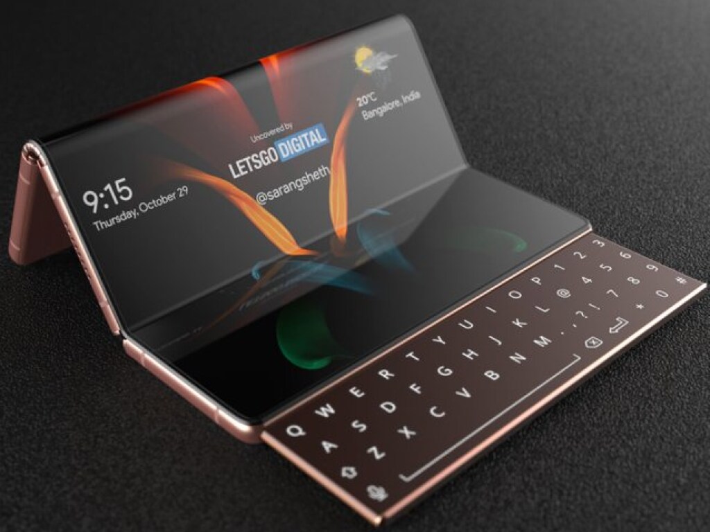 Samsung разработал гибкий смартфон с выдвижной клавиатурой (ФОТО) 