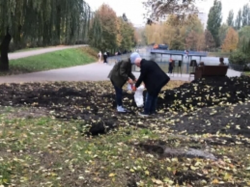 В столичном парке произошла наглая кража растительного грунта (ФОТО, ВИДЕО)